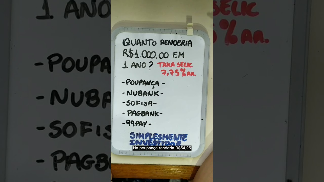 quanto rende mil reais investidos em algumas opções da renda fixa hoje?