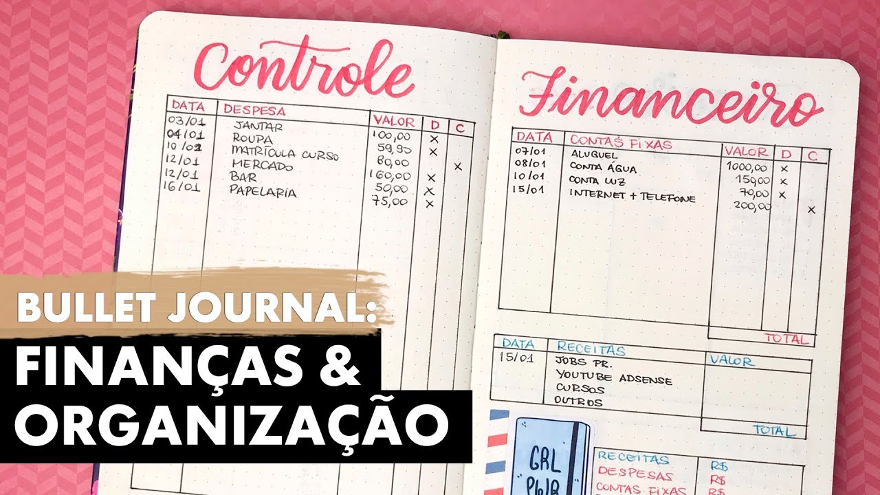 BULLET JOURNAL: FINANÇAS E PÁGINA SEMANAL | Primeiro Rabisco