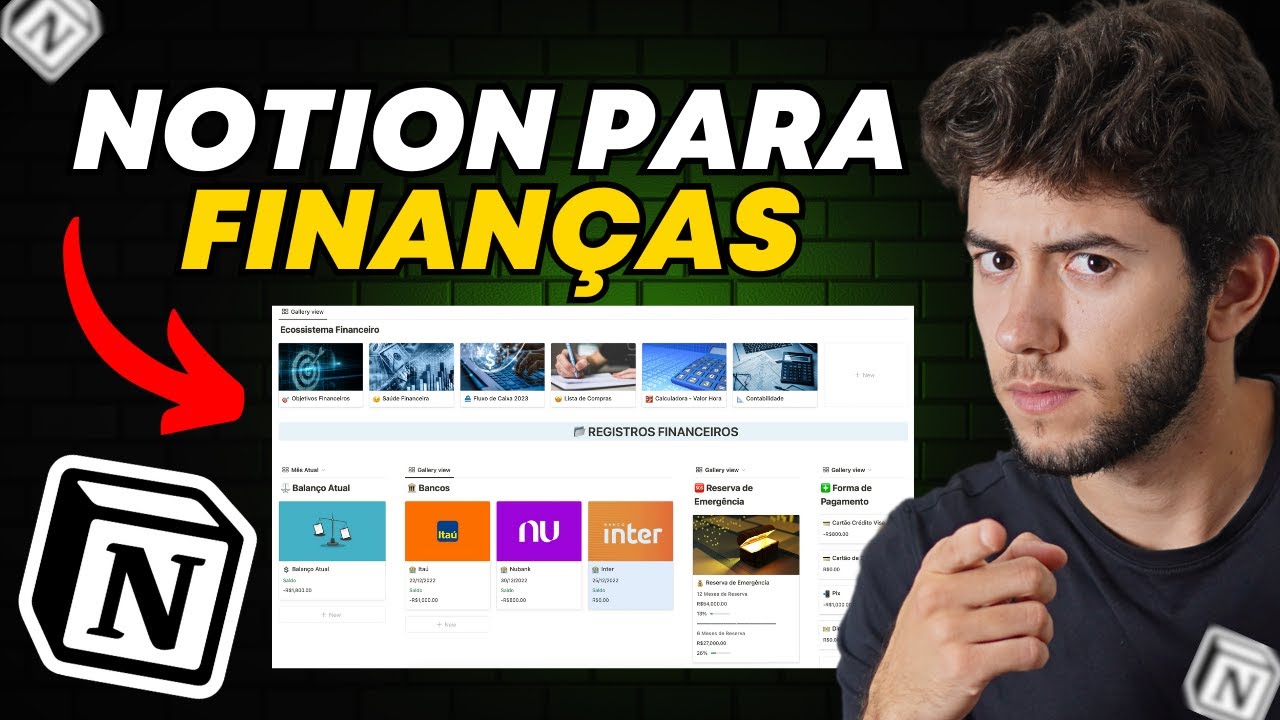 Como Fazer Controle de Ganhos e Gastos no Notion | Notion para Finanças