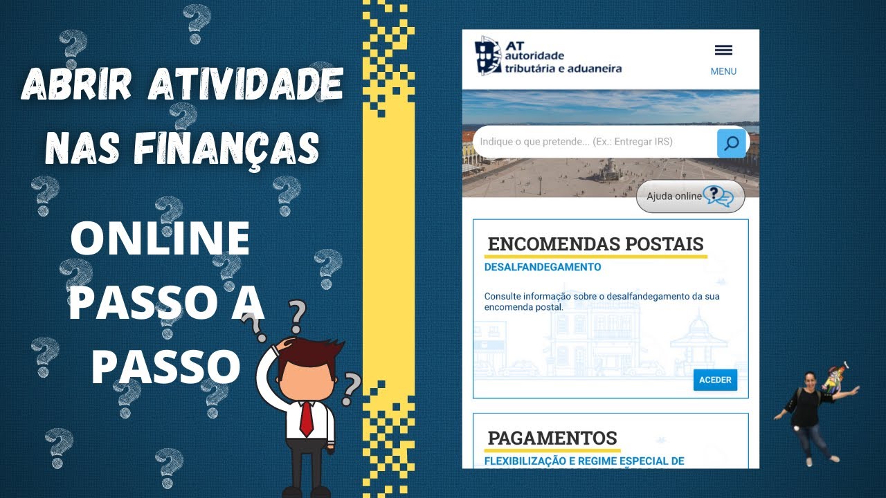 COMO ABRIR ATIVIDADE NAS FINANÇAS ONLINE -Passo a passo