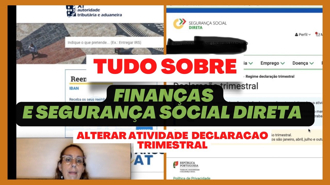 Alterar atividade nas finanças-Declarar rendimento trimestral na segurança social-passo a passo