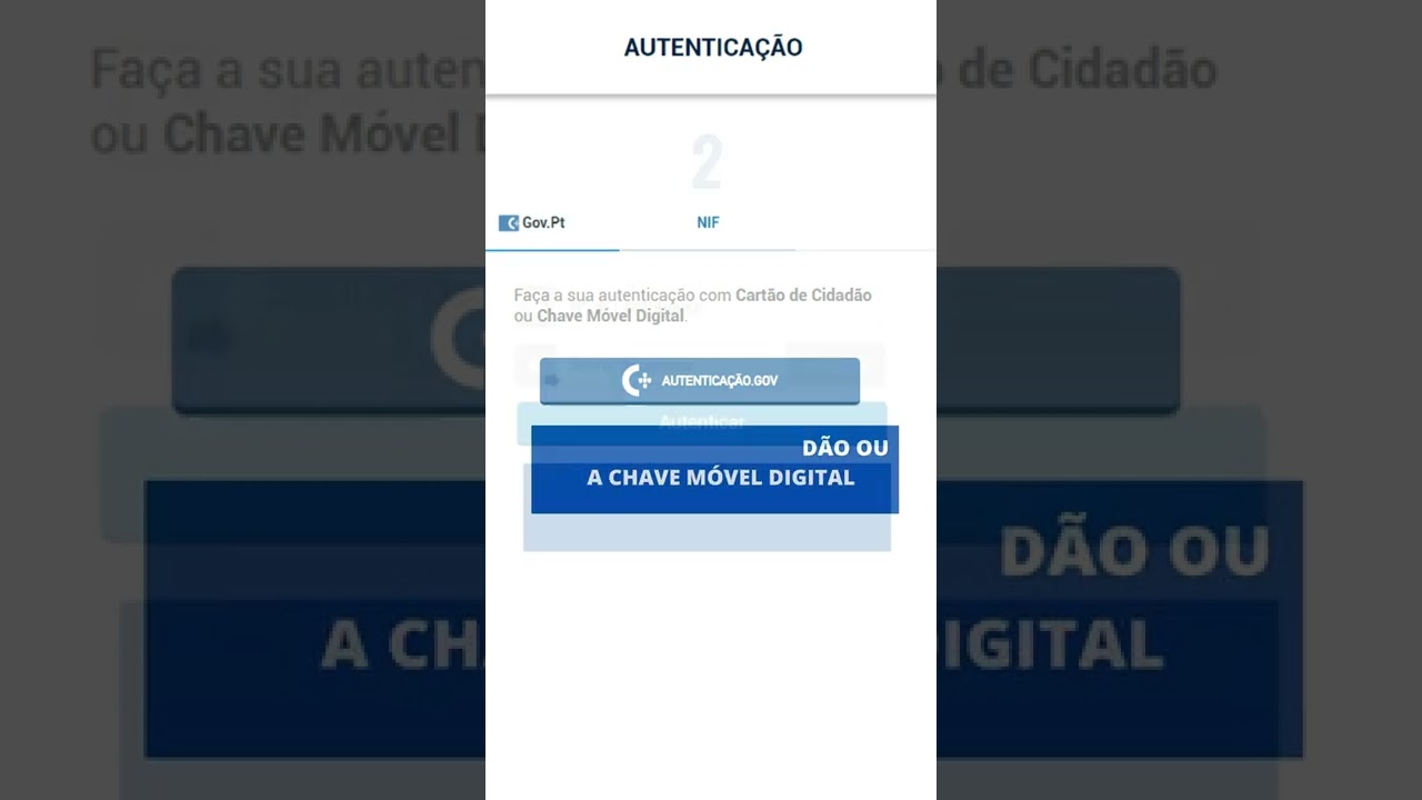 2 formas de iniciar sessão no portal das finanças