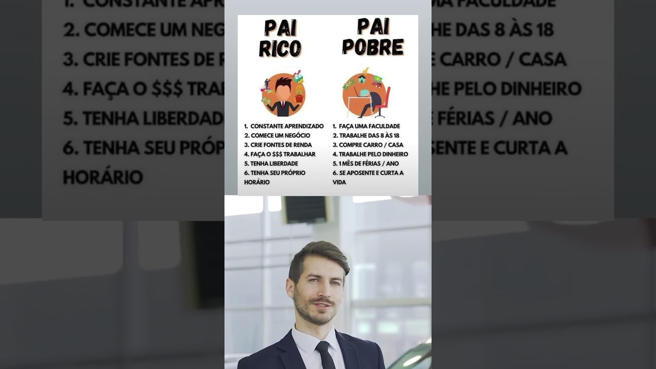 Pai rico X Pai pobre: aprenda a diferença! #finanças #investimentos #dinheiroextra